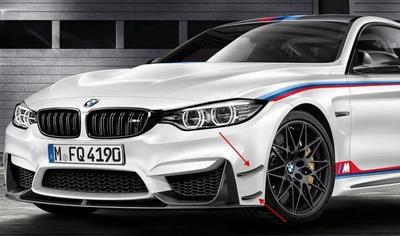 BMW Performance Карбоновые элероны переднего бампера BMW M3 F80-M4 F82 (фото, вид 1)