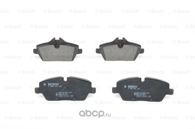 Bosch Комплект тормозных колодок, дисковый тормоз (фото, вид 1)