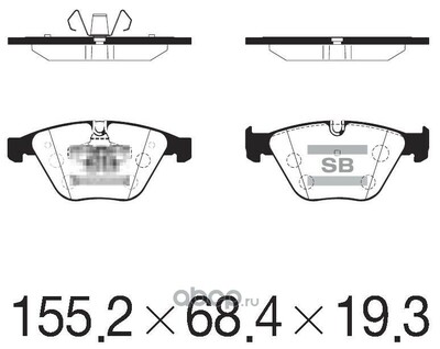 Sangsin brake Колодки тормозные передние SP2210