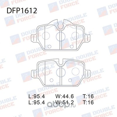 DOUBLE FORCE Колодки тормозные дисковые Double Force